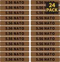 24 Pack Miaozhun 5.56 NATO Magazine Marking Bands 5.56 Magazine Caliber Identification(Coyote Brown-Black)