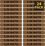 24 Pack Miaozhun 5.56 NATO Magazine Marking Bands 5.56 Magazine Caliber Identification(Coyote Brown-Black)