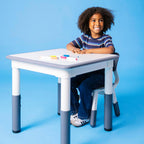 Back2School Express Adjustable Height Toddler Chairs, Kids Furniture, Grey, 2-Pack