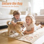 Non-Slip Rug Pad 9x12 Ft – 9 x 12 Ventilated PVC Mesh Underlay for Hardwood & Tile Floors, Easy-Cut Anti-Skid Carpet Gripper for Living Room Area Rugs