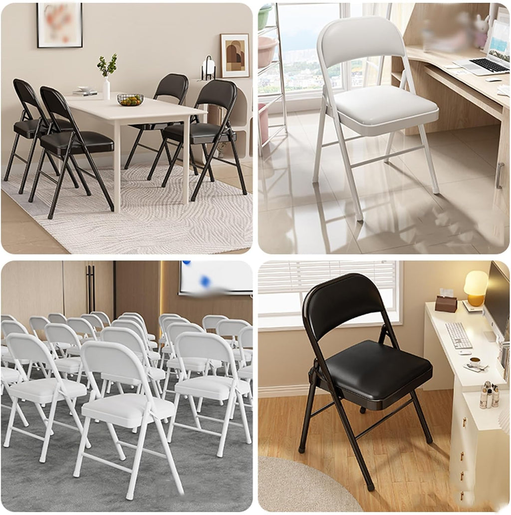 Folding Stools -Metal Chairs,Commercial Event Seat,Heavy Duty All Steel Frame,for Home,Office,Wedding, Banquets(1-Pack)(Green)