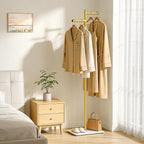 Metal Freestanding Coat Rack, 68.9"H Z-Shaped Coat Tree with Natural Rock Base, Modern Clothes Hanger Stand for Coats, Hats, Bags & Scarves, Ideal for Entryway, Bedroom, Office & Living Room