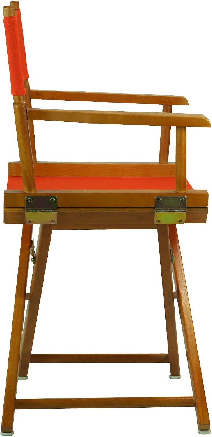 Casual Home 18" Director's Chair Honey Oak Frame with Orange Canvas