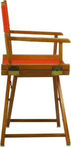 Casual Home 18" Director's Chair Honey Oak Frame with Orange Canvas