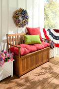 BrylaneHome Lucas Outdoor Storage Bench - Acacia Wood