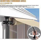 Retractable Patio nings - Adjustable Height No Drilling Installat Suitable for Any Window/Door - 400CM/157.5in Outdoor Sune Soluts