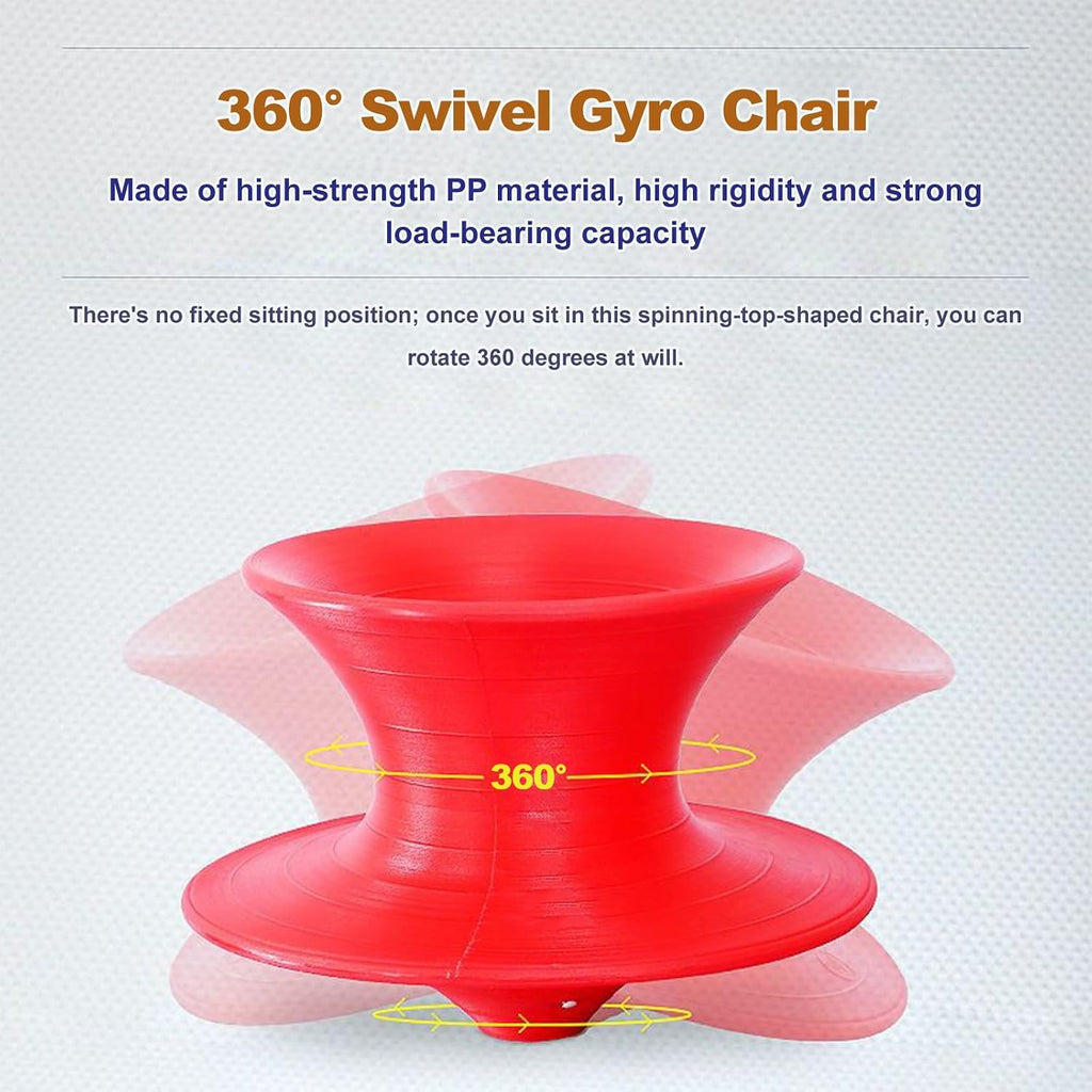 360° Swivel Gyro Chair for Kids, Spinner Seat for Autism, One-Piece Molded Lounge Seat for Sensory Training, Relaxation in Bedroom, Living Room, Camping, Backyard