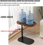 Pedestal Adjustable c Table for Small Spaces，C Shaped End Table Desktop can Turn 360° and the Height of the Sofa Small TV Tray Table Can be Adjusted for Couch