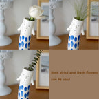 MOUGIGI Cute Family Face Vases Set of 3 - Unique Ceramic Bud Vases for Small Flower - Fun Modern Aesthetic Decor for Home - Pretty Decorative Flower Holder for Women and Kids for Spring