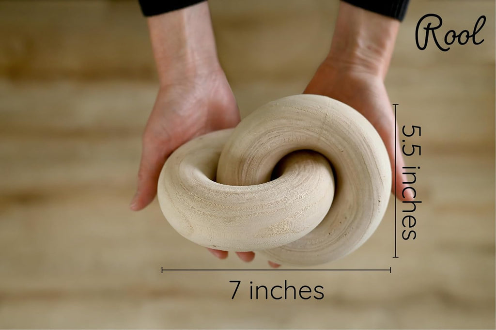 Rool Coffee Table Decor Book Shelf Decor Accents Home Decor Console Table Decorative Items Living Room Wood Knot Decor Chain Link Decorations Beige