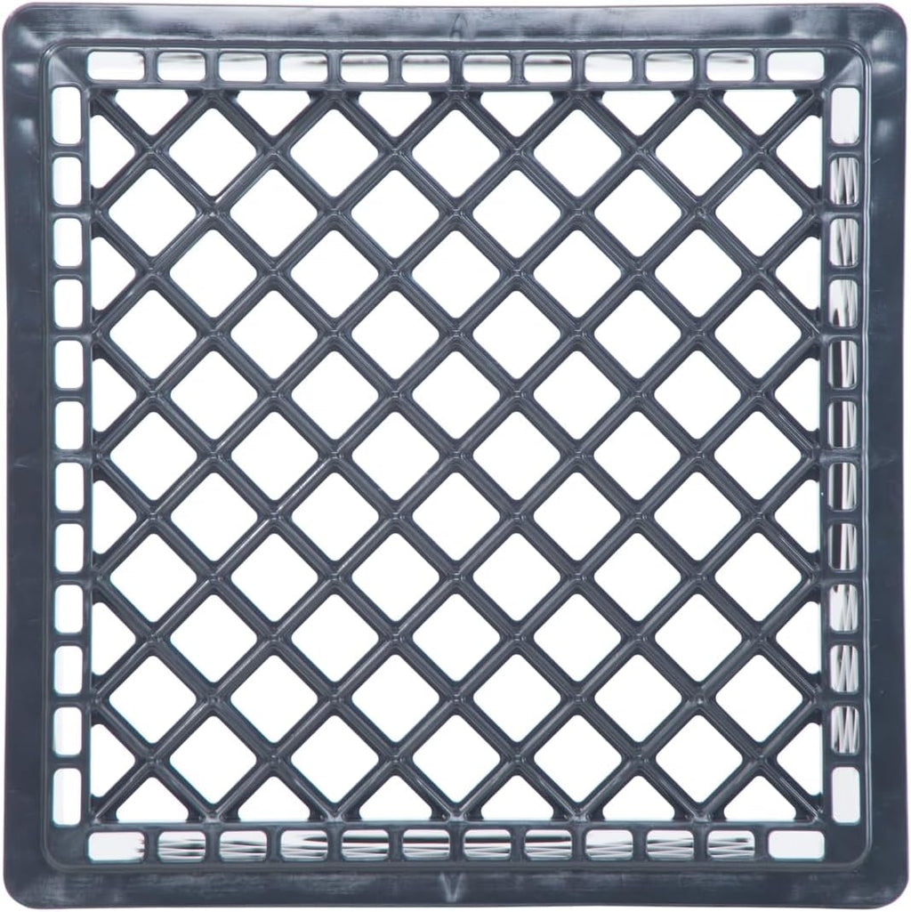 Hudson Exchange 13 x 13 x 11" (16 Quart, 4 Pack) Mesh Commercial Grade Milk Crate Handled Storage Container Tote, Black