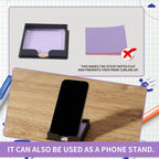 BESARME Sticky Note Holder 3x3 Sticky Note Stencil with 7 Template, Sticky Note Stencil and Holder Note Dispenser for Desk Home Office