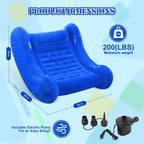 lnflatable Couch Rocking Chair for Kids, 42” x 42” x 38” AIR Cloud Rocker - Sensory Chair for Autistic ADHD Child - Autism Sensory Products Training Body Coordination