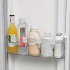 4 Pack Adjustable Refrigerator Drawer Dividers, Expandable Shelf Organizer Clips for Fridge Storage, Plastic Partition for Kitchen Drawer, Food Bag and Cheese Separator