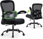 AreShark Office Chair Ergonomic Desk Chairs with Adjustable Lumbar Support, High Back Breathable Mesh Chair with Wheels& Flip-up Armrests,Rolling Swivel Comfy Task Computer Chair for Home Work Gaming
