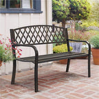 Patio Benches for Outdoors Nordic Retro Outdoor Metal Garden Bench Hollow Mesh Decorative Suitable for Courtyard Balcony Terrace Garden Benches for Outdoors