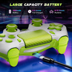Puiseno Wireless Controller for PS-4, Gamepad with Dual Vibration/Hall Effect Joysticks/Six-axis Gyroscope Sensor/Touchpad, Built-in Speaker & Headphone Jack, Compatible with PS4/Slim/Pro Console/PC(Yellow)