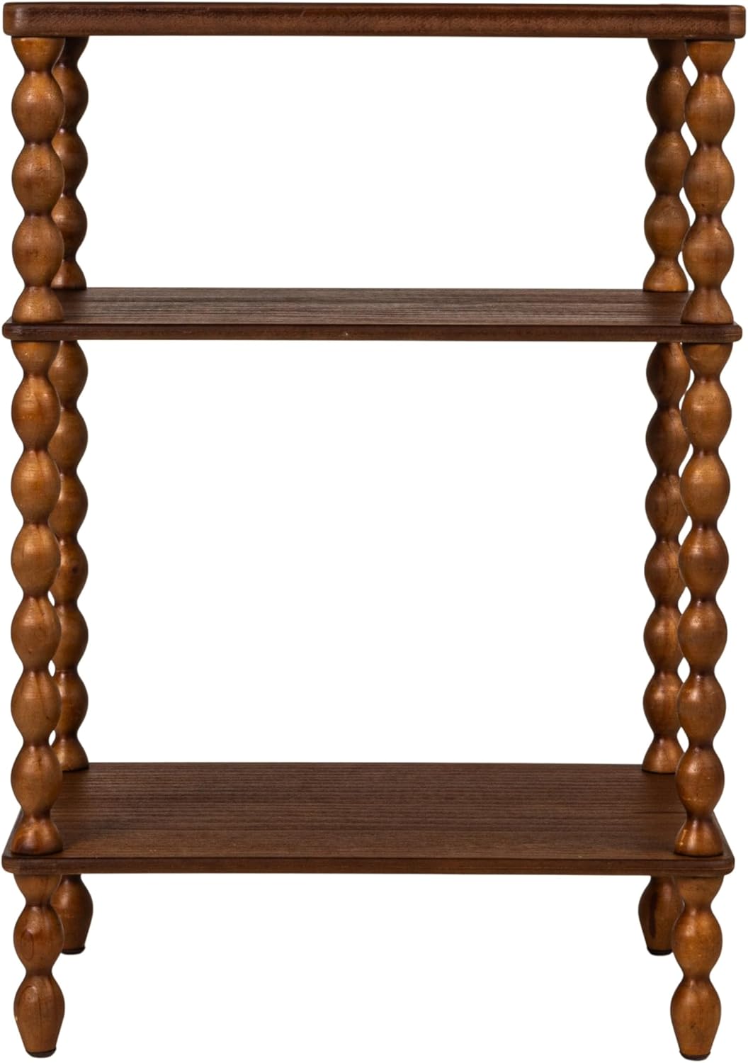Creative Co-Op Bobbin Leg Rectangle Wood Accent Table, Walnut