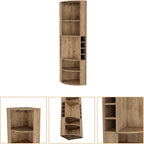 Wine Rack 5 Large Shelves Corner Storage Cabinet, Pantry Sideboard Locker for Living Room,for Kitchen Home