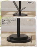 Height Adjustable Drink Table, Vintage Round Indoor Metal Plant Stand, for Small Spaces, Living Room, Bedroom, Cocktail, 1 Pack, Black, GBZ001CB-1