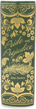 Steel Mill & Co Original Large Book-Shaped Decorative Vase, Ceramic Vases for Home Decor, Cute Bookshelf Decor, Unique Vase for Book Lovers (Pride and Prejudice - Collector's Edition)