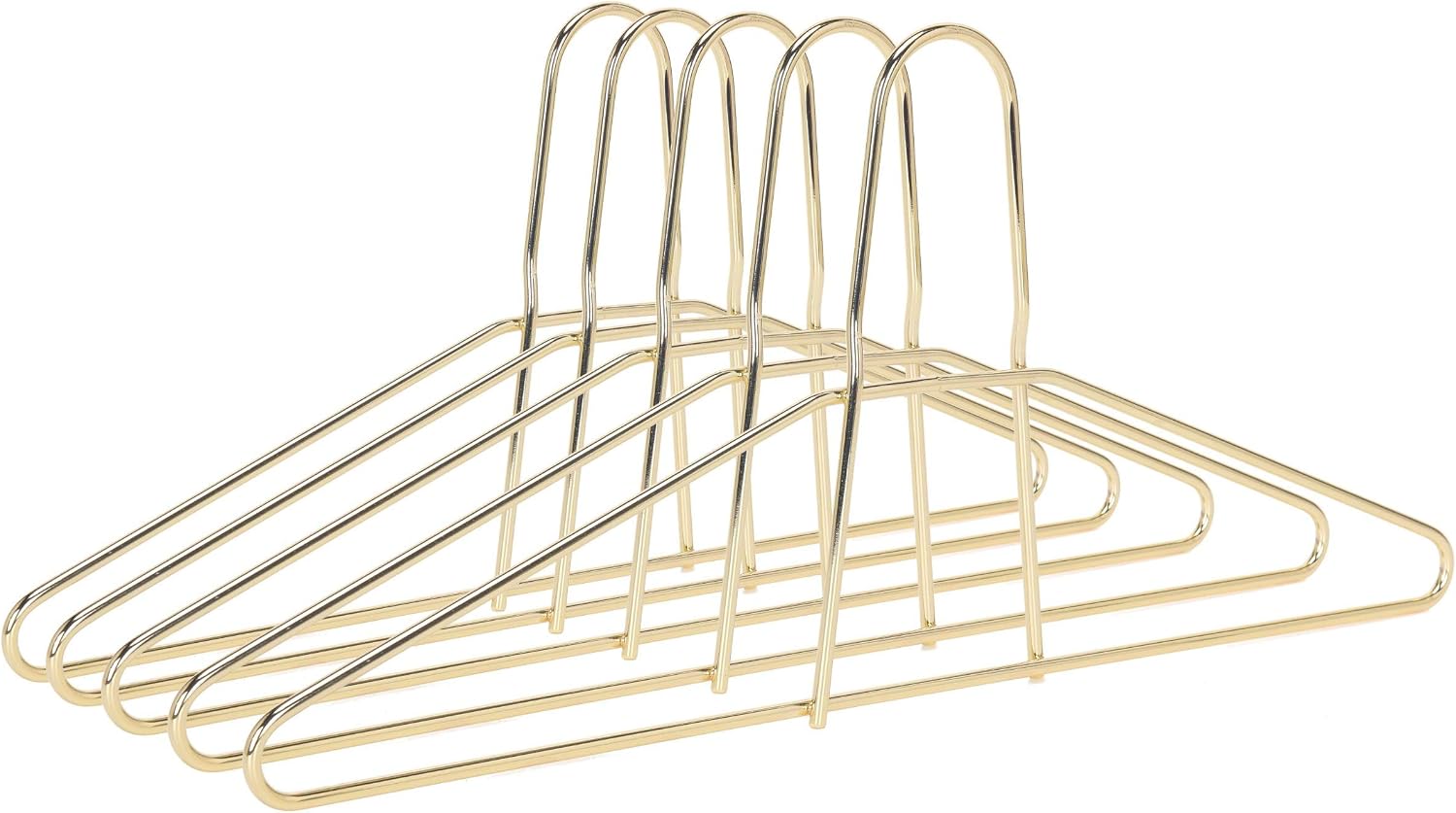 Quality Hangers Metal Hangers – Heavy Duty Hangers – Anti Theft Wire Hangers Suitable for Suits Coat Jacket – Hangers for Shuls Gyms Retail Stores Hotels – Can Carry Up to 200LBs (Gold, 60 Pack)