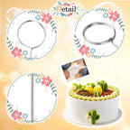 30 Pcs Metal Wire Floral Picks 13 Inch Wire Place Card Holder, Metal Table Name Number Clips Picture Stand, Round Photo Memo Flower Card Holder for Wedding Party Birthday Cake (Silver Round)