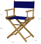 Casual Home 18" Director's Chair Natural Frame with Royal Blue Canvas