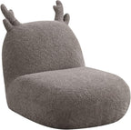 21.5" W Brown Chenille Deer Shaped Chair