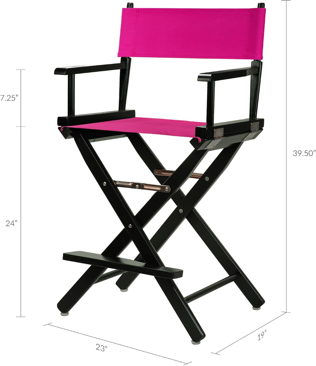 Casual Home 220-02/021-30 Director Chair 24" - Counter Height BlackFrame/Magenta Canvas