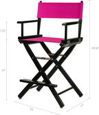 Casual Home 220-02/021-30 Director Chair 24" - Counter Height BlackFrame/Magenta Canvas