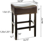 Christopher Knight Home Lisette Backless Counter Stools, 2-Pcs Set, Brown