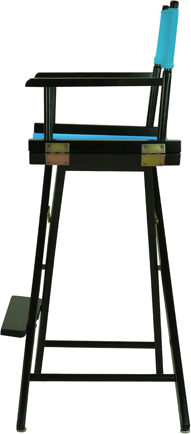 Casual Home 230-02/021-27 Director Chair 30" - Bar Height BlackFrame/Turquoise Canvas