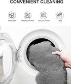 HDMLDP Bean Bag Chair Cover for Adults Kids Comfy Fluffy Giant Round Beanbag Cover Floor Chair Cover for Stuffed Animals Storage, 7FT, Black