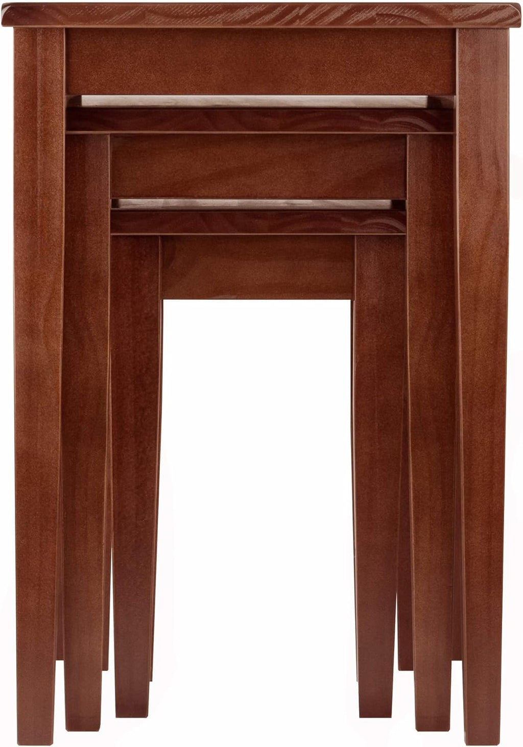 Winsome Regalia Nesting Accent Tables, for Living Room, Walnut, Set of 3