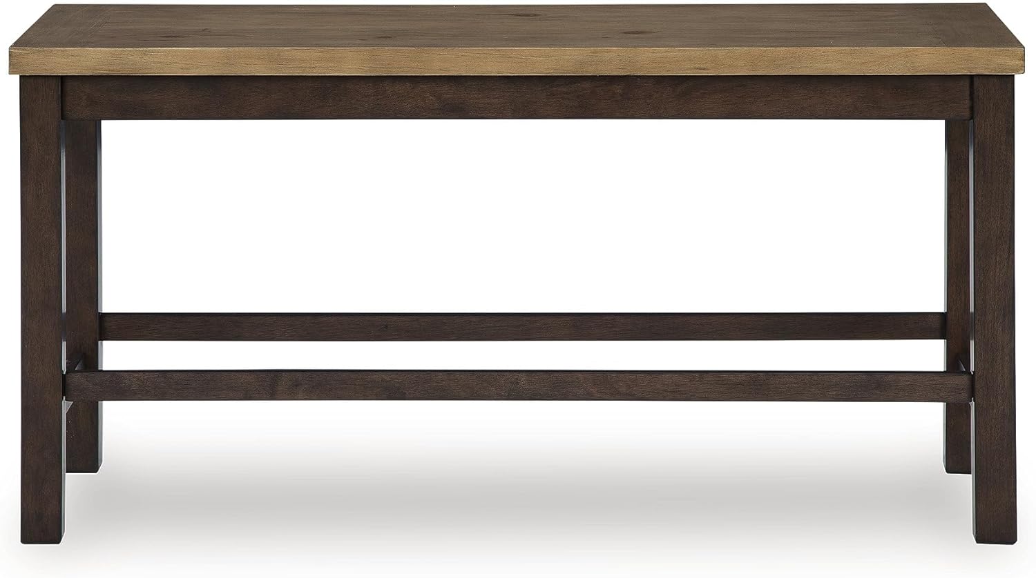 Signature Design by Ashley Sharlander Casual Counter Height Dining Bench with Foot Rest, Light Brown & Dark Brown