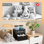 Laundry Pods Container and Dryer Sheet Holder for Laundry Room Organization&Decor, Detergent Powder Container Include 2 Plastic Jars with Lids for Powder, Pods, Scent Booster Beads