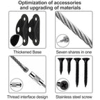 Furniture Anchors for Baby Proofing, Anti Tip Furniture Anchor Securing 420lbs Tension Earthquake Resistant Metal Furniture Wall Anchor Prevent Baby Pet from Falling Furniture（6 Pack，Black）
