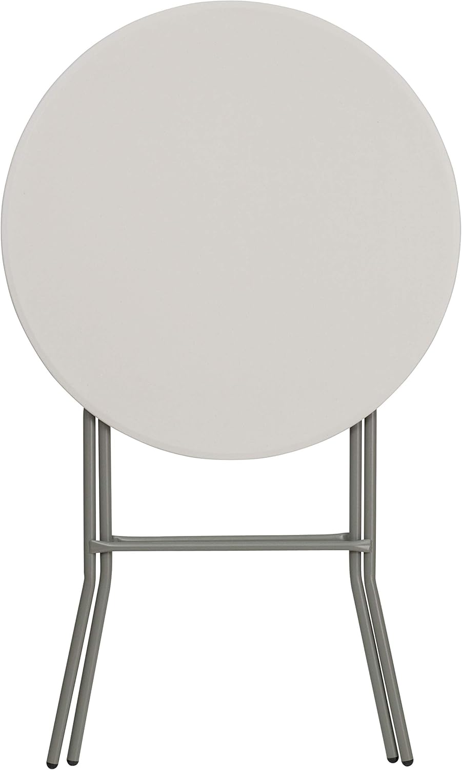 Flash Furniture Kathryn 31.5" Round All-Occasion Folding Bar Height Table for Parties and Commercial Events, Plastic Bar Height Folding Table, White
