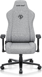 Anda Seat Novis Gaming Chair for Adults -Reclining Video Game Chairs, Linen Fabric Ergonomic Office Chair for Home & Work, Heavy Duty Back Lumbar Support - Gray Fabric, XL