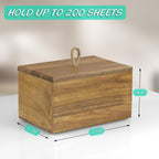 Bivvclaz Dryer Sheet Holder, Acacia Wood Laundry Sheets Container, Laundry Room Organization and Storage for Farmhouse Laundry Room Decor and Accessories, Fabric Sheet Holder