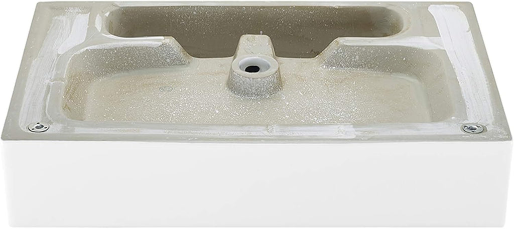 Claire 24" Console Sink White Basin Brushed Gold Legs with 8" Widespread Holes