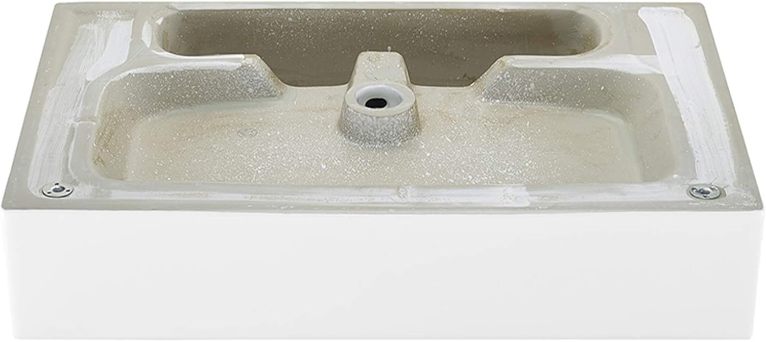 Claire 24" Console Sink White Basin Brushed Gold Legs with 8" Widespread Holes