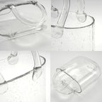 Clear Glass vases, Handbag Shaped Cases Can Hold Flowers or Fish, Suitable for Home and Office Decoration, Birthday Gifts, Bubble Design, Transparent