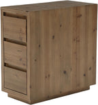 LITTLE TREE 2-Pack Solid Wood 3-Drawer Nightstand, 23.62" H Bedside Table with Storage, No Assembly Wooden Side Table for Bedroom, Living Room & Sofa Side