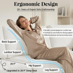 Oversized Modular Sectional Sofa, U Shaped Wide Deep Seat Cloud Couch, Large 9 Seater Modern Chenille Couches for Living Room, No Tool Assembly, Beige