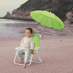 Beach Umbrella Chair, Kids Beach Chair with Umbrella, with Canopy Green, Outdoor with Shade, Canopy