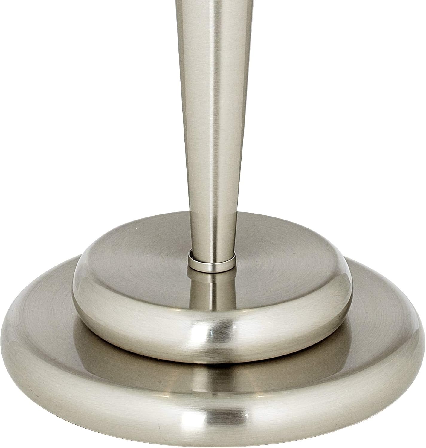 360 Lighting Deco Dome Modern Desk Table Lamp 17" High Touch On Off Brushed Nickel White Frosted Glass Shade for Living Room Bedroom House Bedside Nightstand Home Office Reading Family