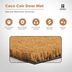 Colorful Birds - 17"x29" - Coir Door Mat with Heavy Duty Backing - Welcome Mats for Entryway, Porch - Anti-Slip PVC & Coconut Fiber Surface - Natural Home Accessories, Minimalist Original Design