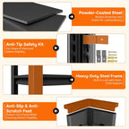 2-Tier End Table, Sofa Side Table for Small Space with Storage Shelf, Couch Table & Nightstand for Living Room, Bedroom, Office,22''H×14''W×12''D